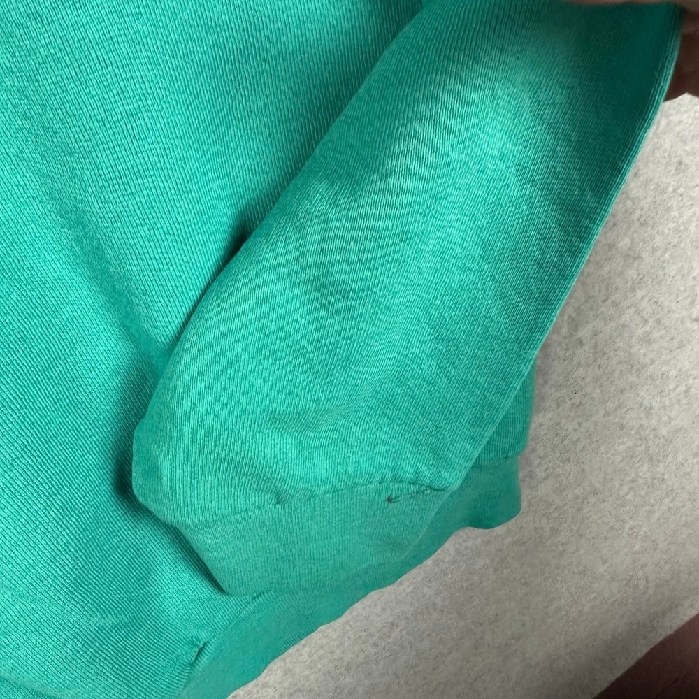 Vintage Fruit of the Loom Country Winter Mock Neck Sweatshirt‎ Teal XL Barn Farm - Picture 4 of 12